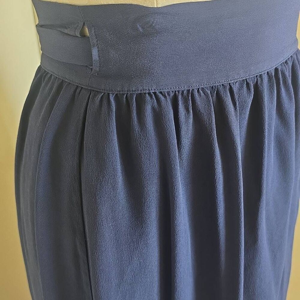 Paolita Navy Maxi Skirt with Gathered Waist - Picture 4 of 8